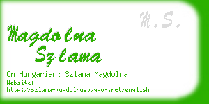 magdolna szlama business card